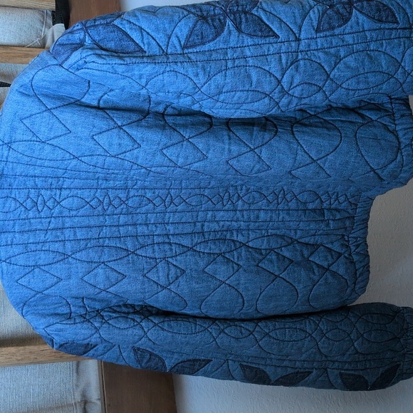 ✨ Nwt Free People Quinn Denim Quilted Jacket Size Extra Large - Picture 8 of 8